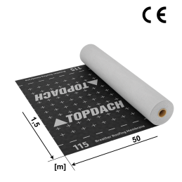 TOPDACH 115 Unterspannbahn diffusionsoffen 75 m² | Unterdeckbahn