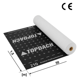 TOPDACH 210 Unterspannbahn diffusionsoffen 75 m² | Standard/SK2