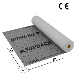 TOPDACH 3000 Unterspannbahn diffusionsoffen 100 g/m² 75 m²