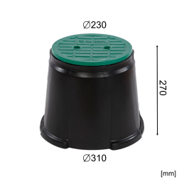 WATERMIL Ventilbox LARGE rund – Ventilkasten Bewässerung