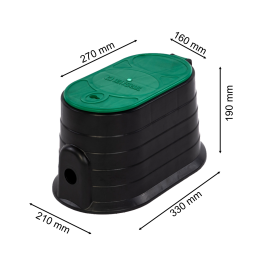 WATERMIL Ventilbox VERDE oval – Ventilkasten mit Klappdeckel