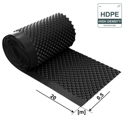 Eurovent GEO 8S Noppenbahn HDPE 400 g/m² | 0,5 m x 20 m (10 m²)