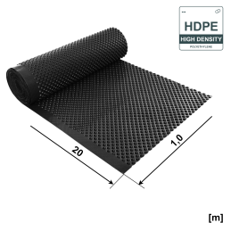 Eurovent GEO 8S Noppenbahn HDPE 400 g/m² | 1,0 m x 20 m (20 m²)