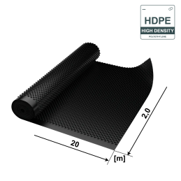 Eurovent GEO 8S Noppenbahn HDPE 400 g/m² | 2,0 m x 20 m (40 m²)
