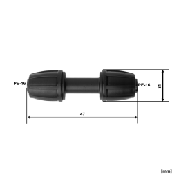 WATERMIL QJ Steckverbinder PE-Rohr 16 mm Tropfbewässerung Fitting