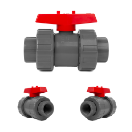 WATERMIL PVC-Kugelhahn IG×IG Doppelverschraubung PN16 – Absperrhahn