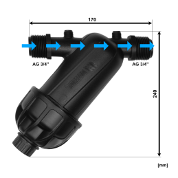 WATERMIL Y-Siebfilter 3/4 Zoll – Edelstahl Bewässerung 5 m³/h