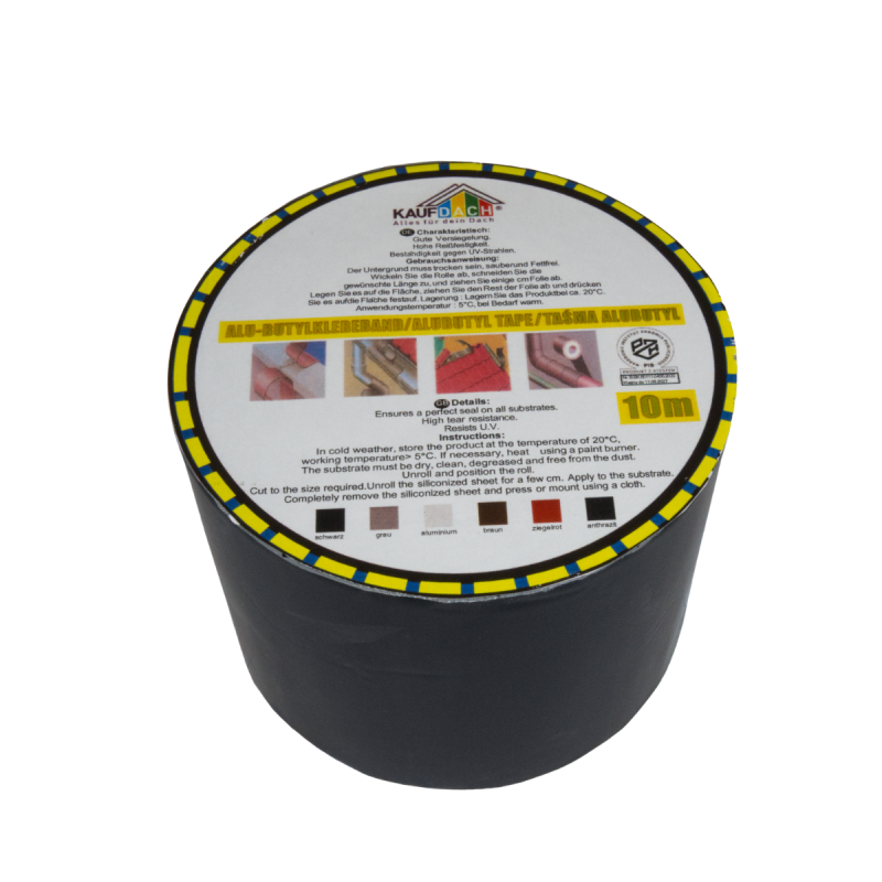 KAUFDACH® ALU-BUTYL Dichtband Schwarz (RAL9005) 50-940mm