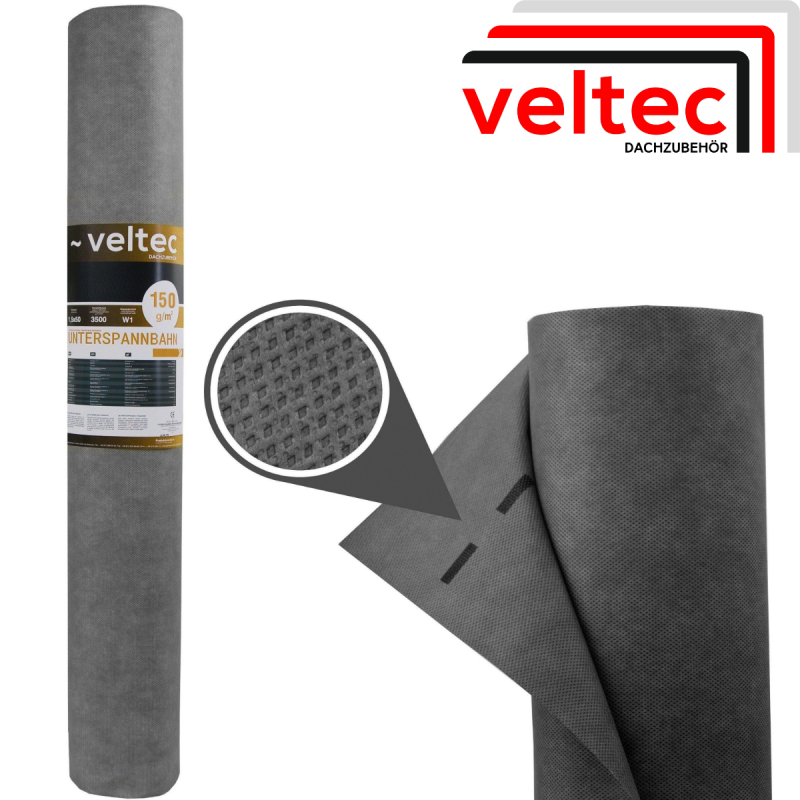 VELTEC 150 Unterspannbahn 75 m² – diffusionsoffen, wasserdicht