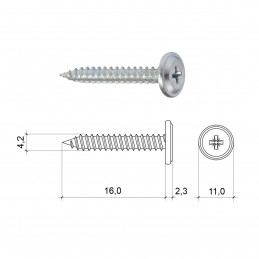 WPC Blechschrauben Ø4,2 x 16mm