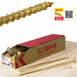 100 Stück 6,0x260mm Tellerkopfschrauben gelb verzinkt TX30