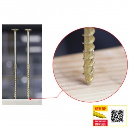 100 Stück 6,0x260mm Tellerkopfschrauben gelb verzinkt TX30
