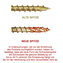 50 Stück 8,0x60mm Tellerkopfschrauben gelb verzinkt TX40