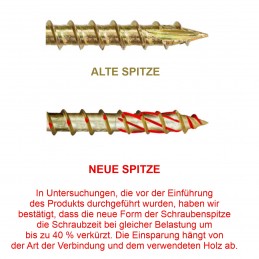 Vollgewindeschrauben 6,0 x 80 mm Konstruktionsschrauben Holzbau