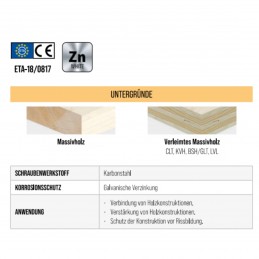Vollgewindeschrauben 6,0 x 200 mm Konstruktionsschrauben Holzbau