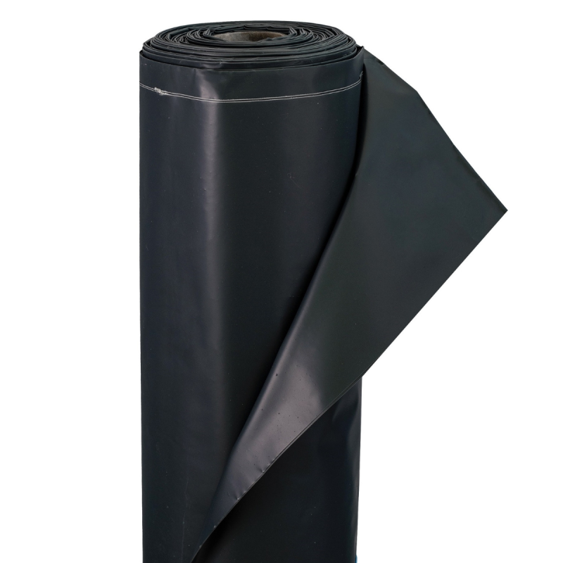 4m x 25m PE TYP500 Schwarze Baufolie 0,5 mm (100qm) T40%