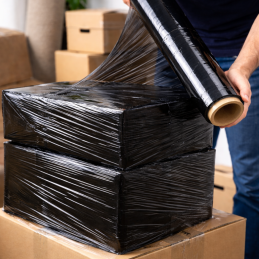 Stretchfolie Schwarz 23my 500mm | Handstretchfolie 1,5kg